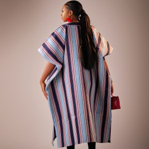 LÉWA Two-Pattern Aso-oke Kimono