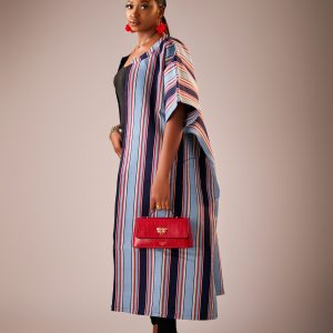 LÉWA Two-Pattern Aso-oke Kimono