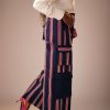 NÁNÁ Aso-oke Cargo Pants - Red - Side