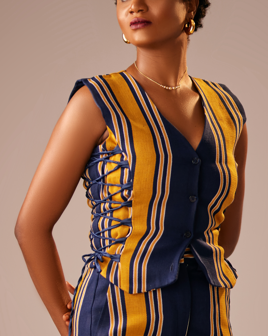 Nana-Aso-oke-Waist-Coat