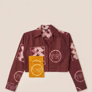 TÁNI Adire Crop Shirt