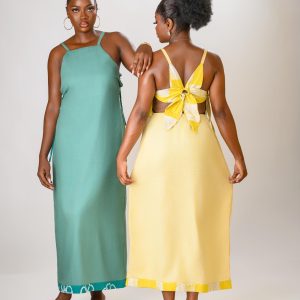 Ladies wearing the Capri dress