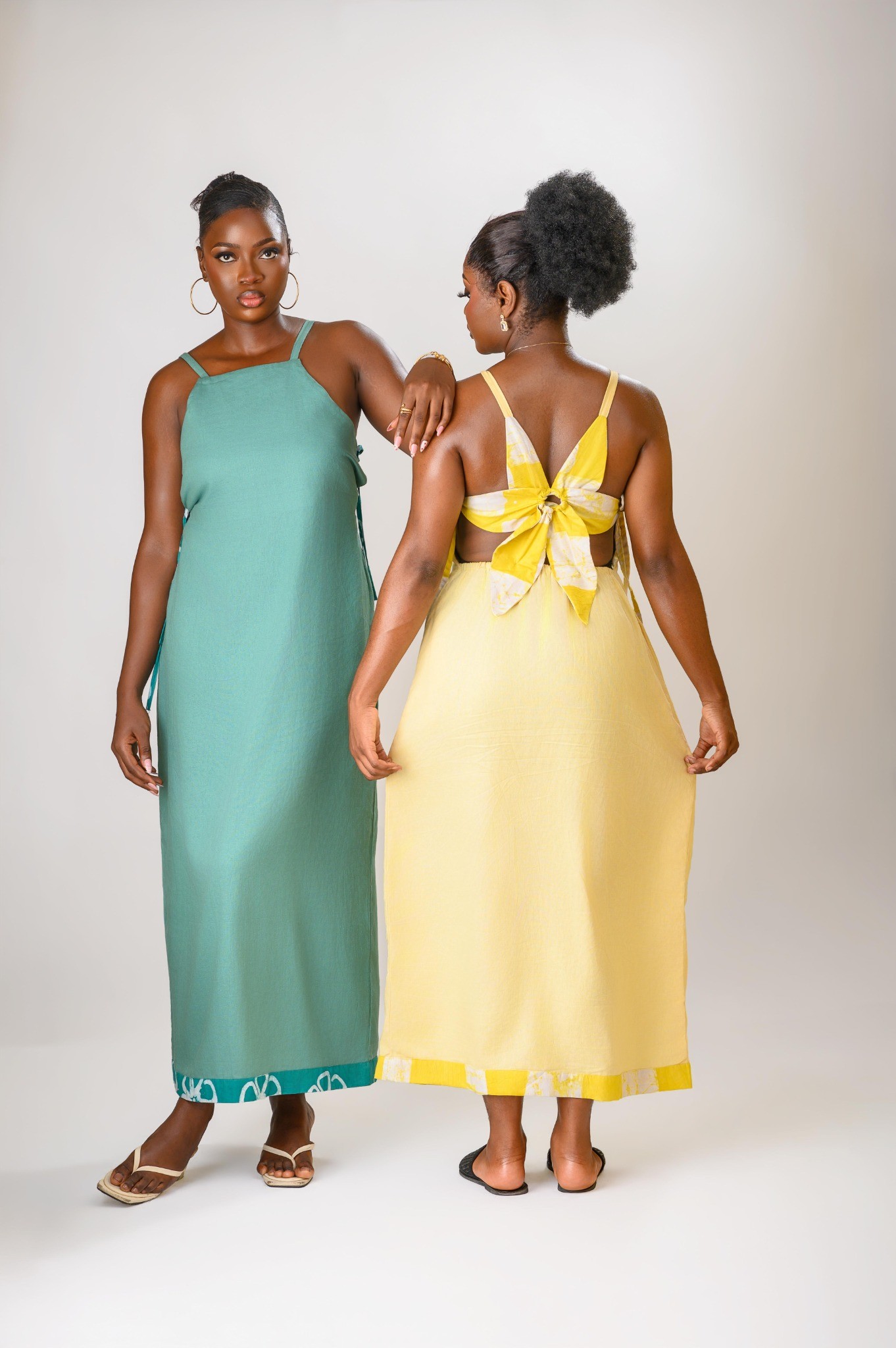 Ladies wearing the Capri dress
