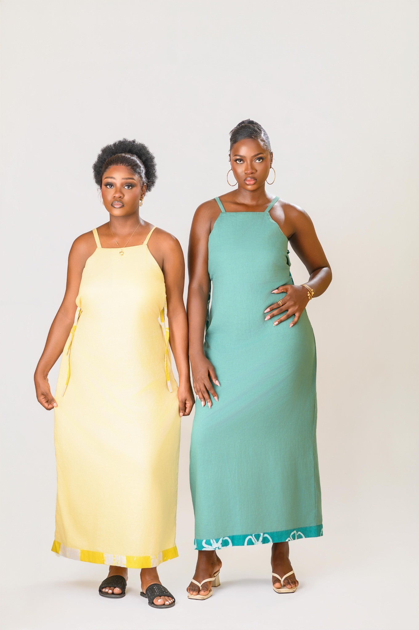 Ladies wearing the Capri dress