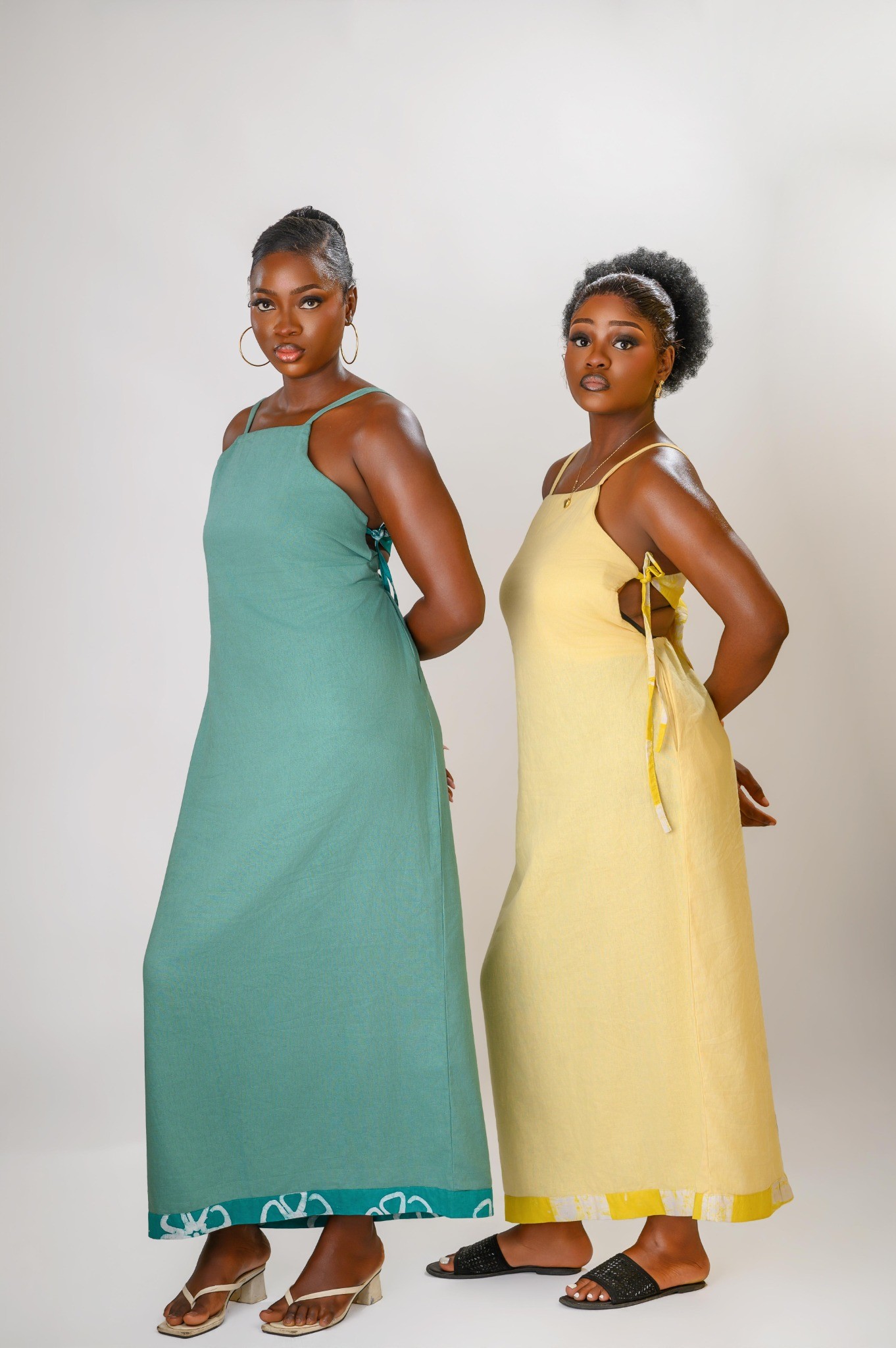 Ladies wearing the Capri dress