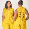 Two ladies wearing the Palma set