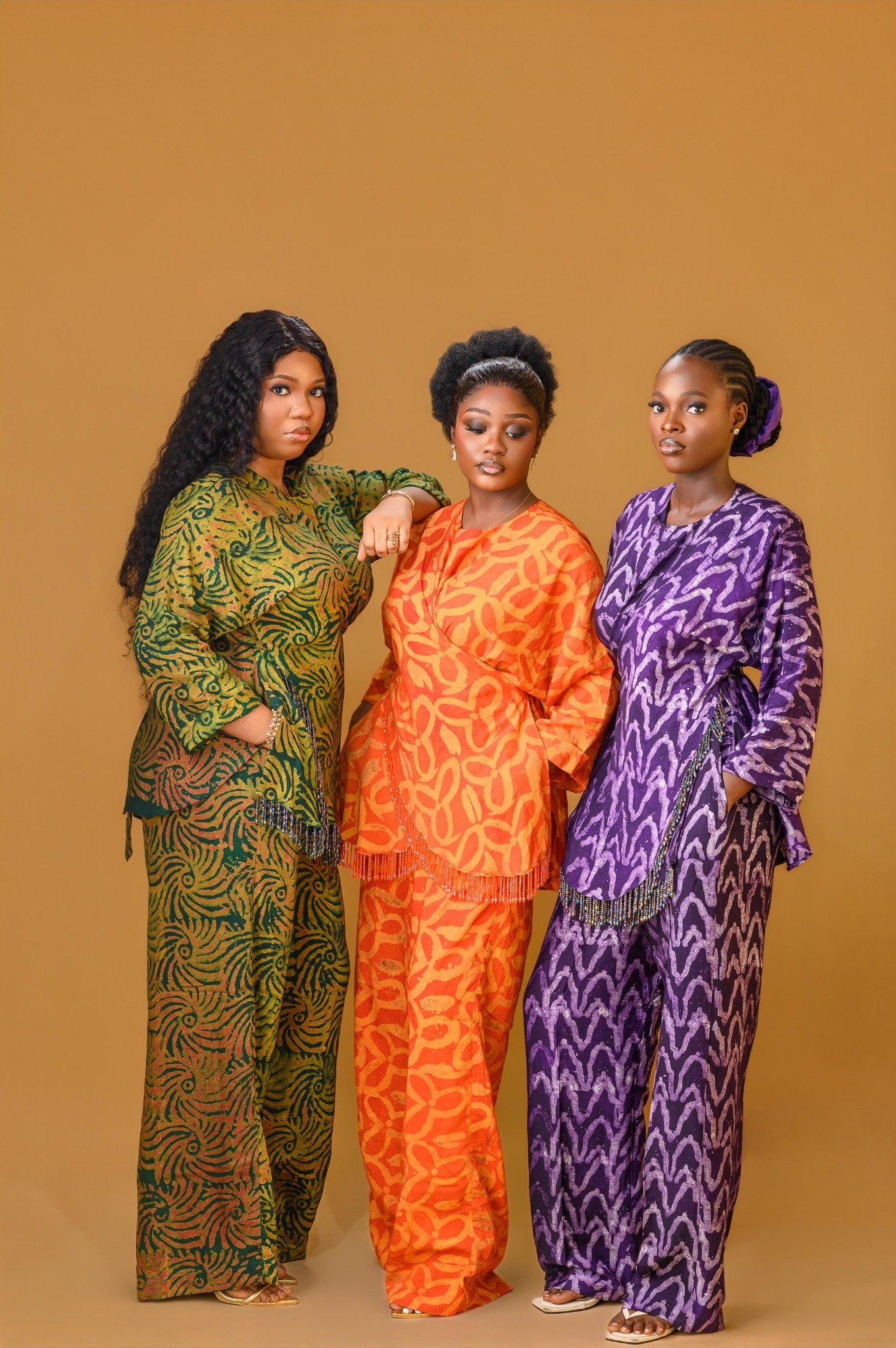 A group of ladies wearing the Vivienne set